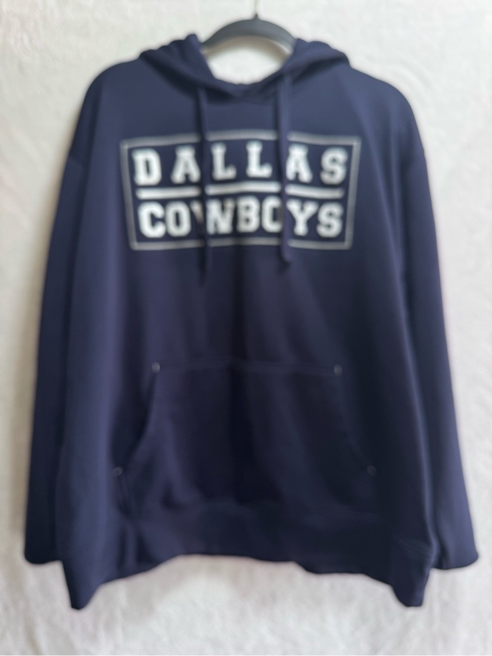 Nike Navy Dallas Cowboys Pullover Hoodie with White Logo